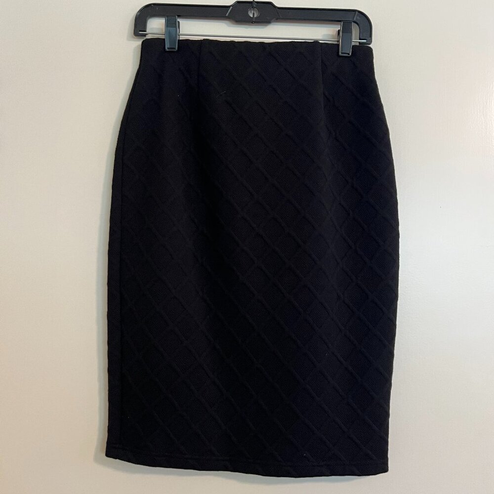 Stretch Black Pencil Skirt
